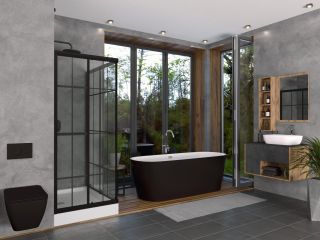 Акриловая ванна Grossman 170x70см чёрный GR-2601B